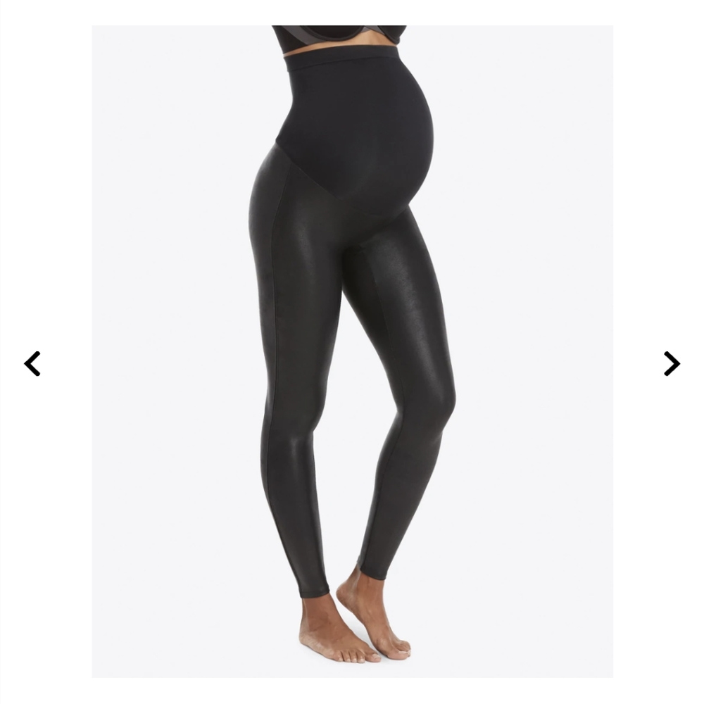 Spanx Mama faux leather leggings, size S, GUC
